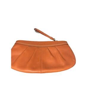Coach Ashley Leather Clutch Purse Wristlet Organizer Burnt Orange
